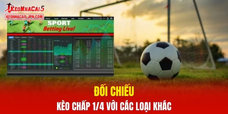 Đối chiếu kèo chấp 1/4 với các loại khác