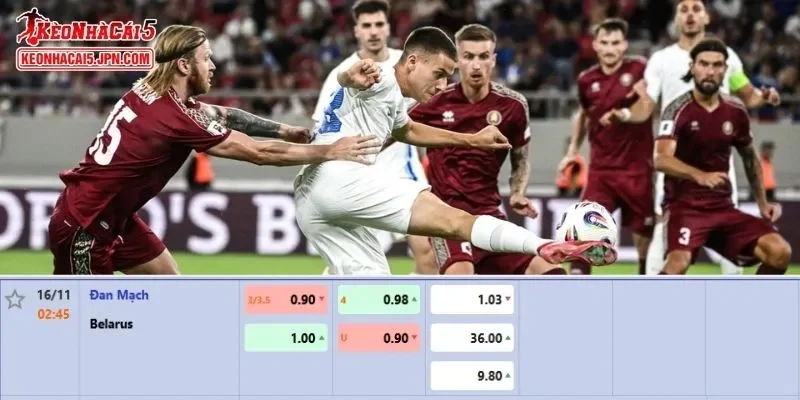 Soi kèo chi tiết nhất cho trận đấu giữa Đan Mạch vs Belarus