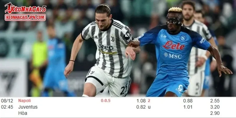 Soi kèo chi tiết nhất cho trận đấu giữa Napoli vs Juventus