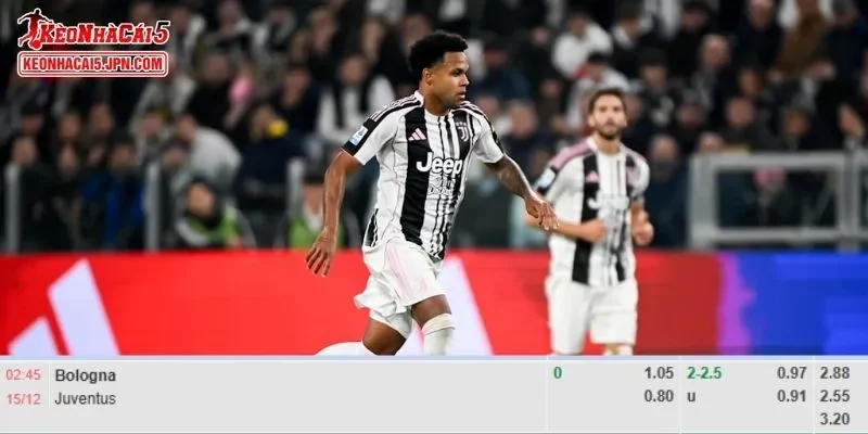 Tỷ lệ kèo chi tiết của trận Bologna vs Juventus