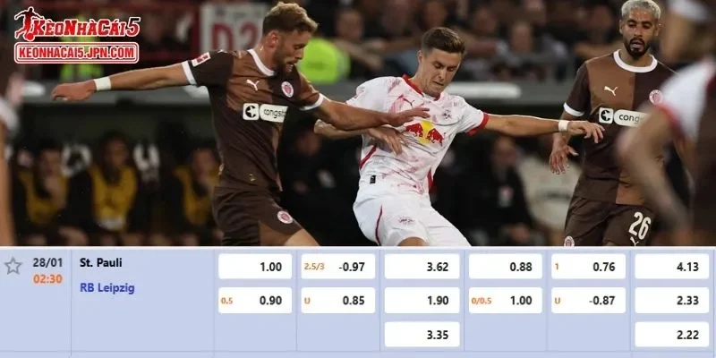 Thông tin kèo nhà cái cực kỹ cho trận St. Pauli vs RB Leipzig