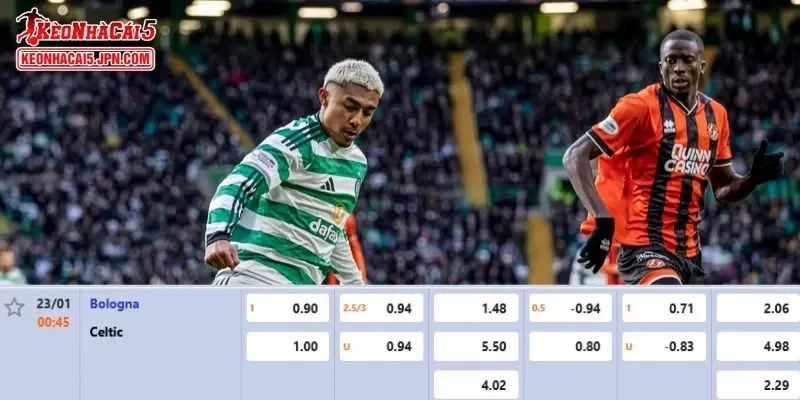 Tỷ lệ kèo chi tiết nhất cho trận đấu giữa Bologna vs Celtic